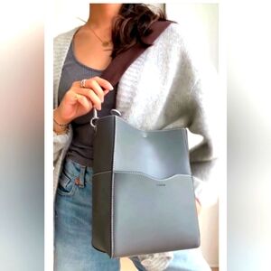 Leather Bucket Bag *Popular Bag On Tiktok - Aallyn Jordan Slate Blue